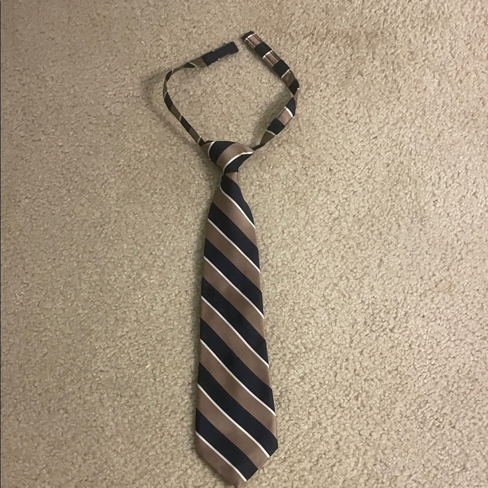 Gymboree boys Striped Brown and Black Tie